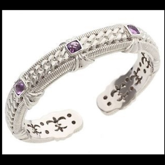 Judith Ripka Jewelry - Judith Ripka 925 Sterling Amethyst Bangle